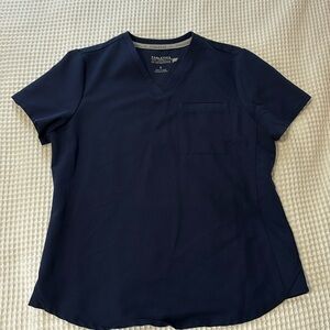 Women’s Fabletics Navy One Pocket Scrub Top